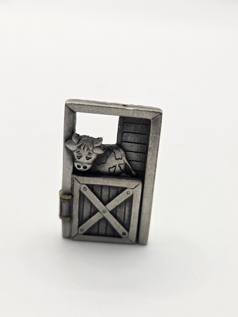 1595. Farmyard Cow Charm Brooch/Pin